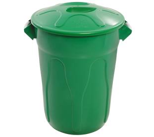 Cesto Plástico com Tampa 060 Litros Verde JSN