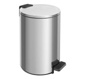 Lixeira com Pedal Tramontina Loop em Aço Inox com Acabamento Polido e Balde Interno 12 L