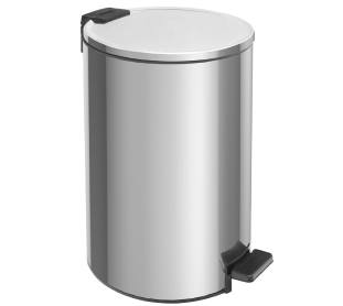 Lixeira com Pedal Tramontina Loop em Aço Inox com Acabamento Polido e Balde Interno 20 L