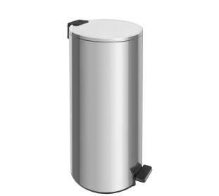 Lixeira com Pedal Tramontina Loop em Aço Inox com Acabamento Polido e Balde Interno 30 L