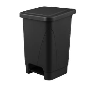 Lixeira com Pedal 015 Litros Preta Plestin