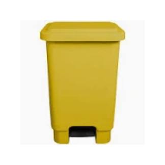 Lixeira com Pedal 025 Litros Amarela Plestin