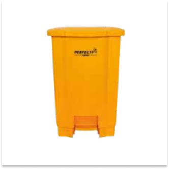 Lixeira com Pedal 050 Litros Amarela Perfect
