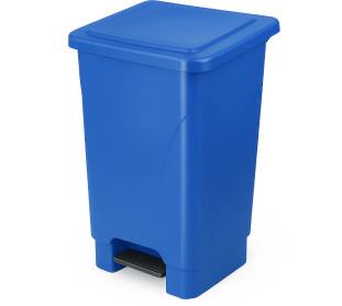 Lixeira com Pedal 050 Litros Azul Plestin