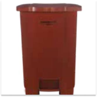 Lixeira com Pedal 050 Litros Marrom Perfect