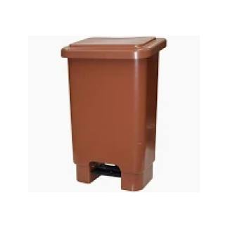 Lixeira com Pedal 050 Litros Marrom Plestin