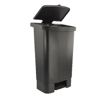 Lixeira com Pedal 050 Litros Preta Kunber