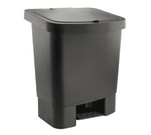 Lixeira com Pedal e Armotecimento 025 Litros Preta Kunber