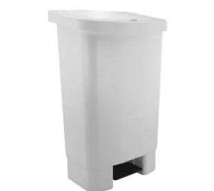 Lixeira com Pedal e Armotecimento 050 Litros Branca Kunber