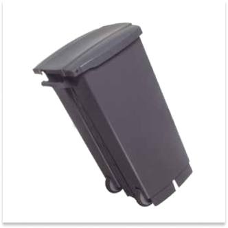 Lixeira com Pedal e Rodas 100 Litros Cinza Perfect