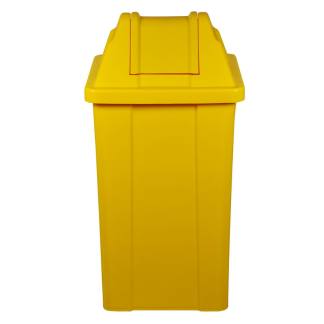 Lixeira com Tampa Basculante 025 Litros Amarelo JSN
