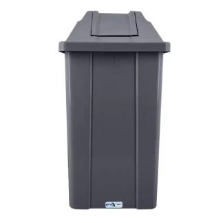 Lixeira com Tampa Basculante 025 Litros Cinza Claro JSN